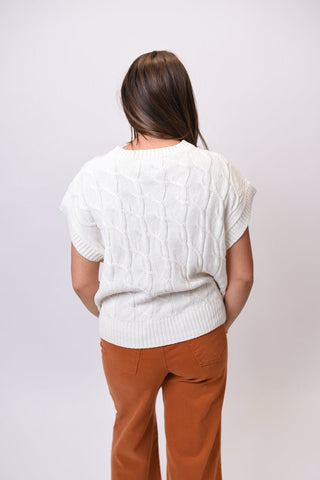 Uptown Sweater Vest in Cream - Shop Rust & Ruffles