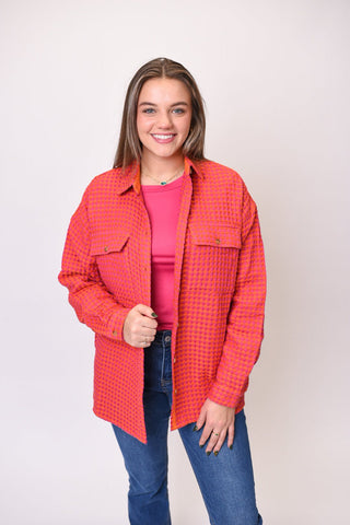 Very Best Waffle Knit Shacket - Shop Rust & Ruffles