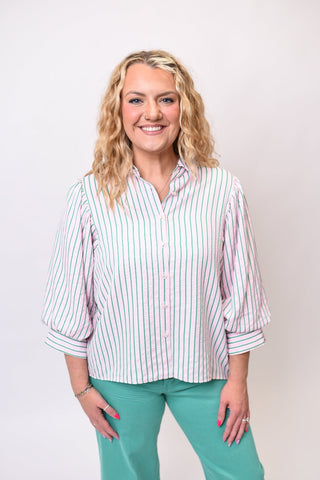 Vineyard Stripe Blouse - Shop Rust & Ruffles
