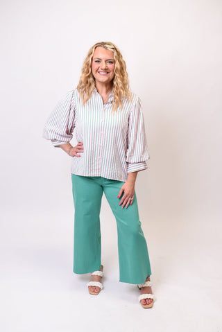 Vineyard Stripe Blouse - Shop Rust & Ruffles