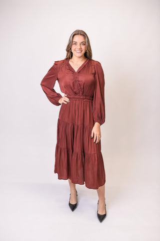 Vino Romance Tiered Dress - Shop Rust & Ruffles