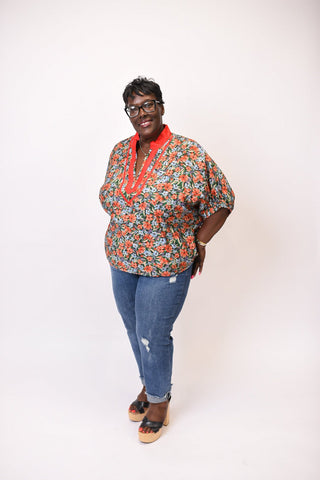 Vivid Bloom Floral Blouse - Shop Rust & Ruffles