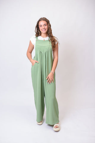 Warm Nights Jumpsuit in Green - Shop Rust & Ruffles