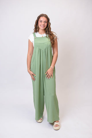 Warm Nights Jumpsuit in Green - Shop Rust & Ruffles