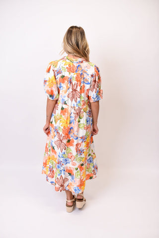 Watercolor Garden Midi Dress - Shop Rust & Ruffles