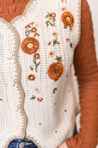 Weaved In Whimsy Sweater Vest - Shop Rust & Ruffles