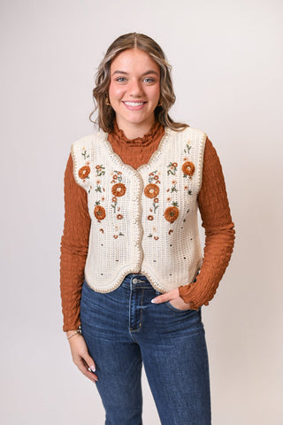 Weaved In Whimsy Sweater Vest - Shop Rust & Ruffles