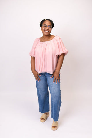 Weekend Breeze Blouse in Pink - Shop Rust & Ruffles