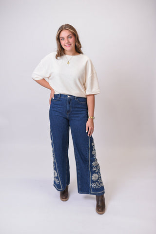 Weekend Muse Embroidered Jeans - Shop Rust & Ruffles