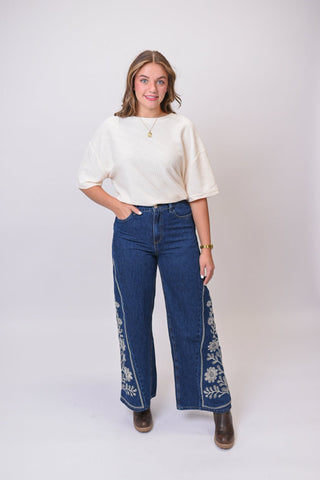 Weekend Muse Embroidered Jeans - Shop Rust & Ruffles