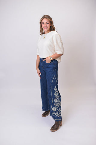 Weekend Muse Embroidered Jeans - Shop Rust & Ruffles