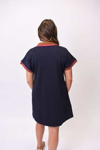 Weekend Polo Mini Dress in Navy - Shop Rust & Ruffles
