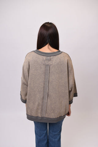 Weekend Reset Washed Top in Mocha - Shop Rust & Ruffles