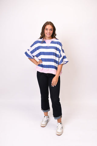 Weekend Stripe Terry Top - Shop Rust & Ruffles