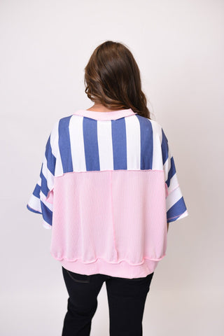 Weekend Stripe Terry Top - Shop Rust & Ruffles