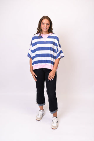 Weekend Stripe Terry Top - Shop Rust & Ruffles