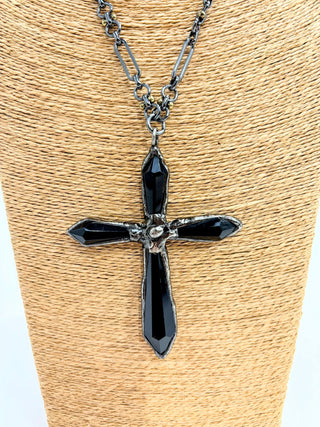 Whimsy & Relic Black Cross Necklace - Shop Rust & Ruffles