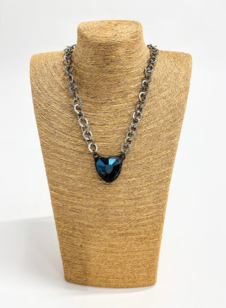 Whimsy & Relic Blue Heart Necklace - Shop Rust & Ruffles