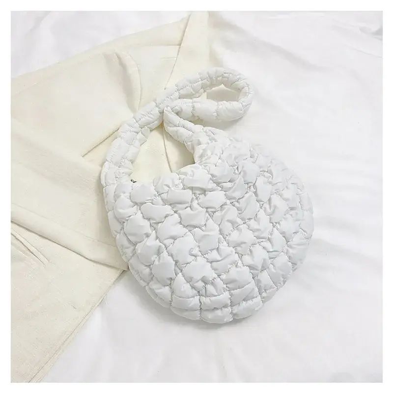 Quilted Puffer Slouch Handbag