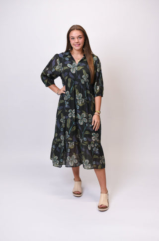 Wild Bloom Midi Dress in Green - Shop Rust & Ruffles