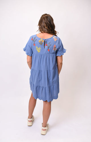 Wildflower Embroidered Mini Dress - Shop Rust & Ruffles