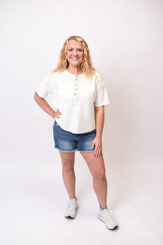 Windows Down Henley Tee - Shop Rust & Ruffles