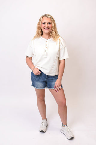 Windows Down Henley Tee - Shop Rust & Ruffles