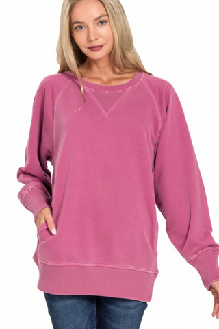 Color Pop Pocket Pullover