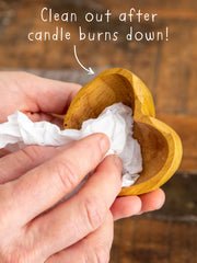 Wooden Heart Candle - Shop Rust & Ruffles