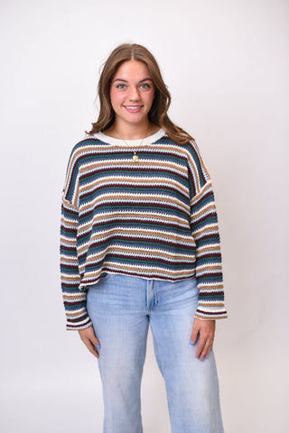 Woven Roots Striped Sweater - Shop Rust & Ruffles
