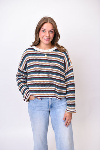 Woven Roots Striped Sweater - Shop Rust & Ruffles