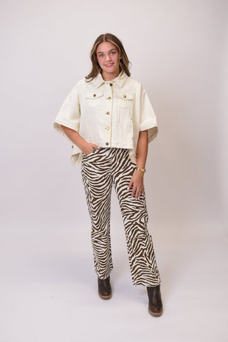 Zippy Zebra Pants in Brown - Shop Rust & Ruffles