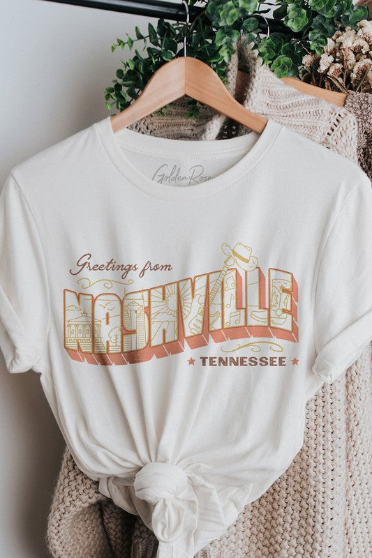 Greetings from Nashville graphic tee