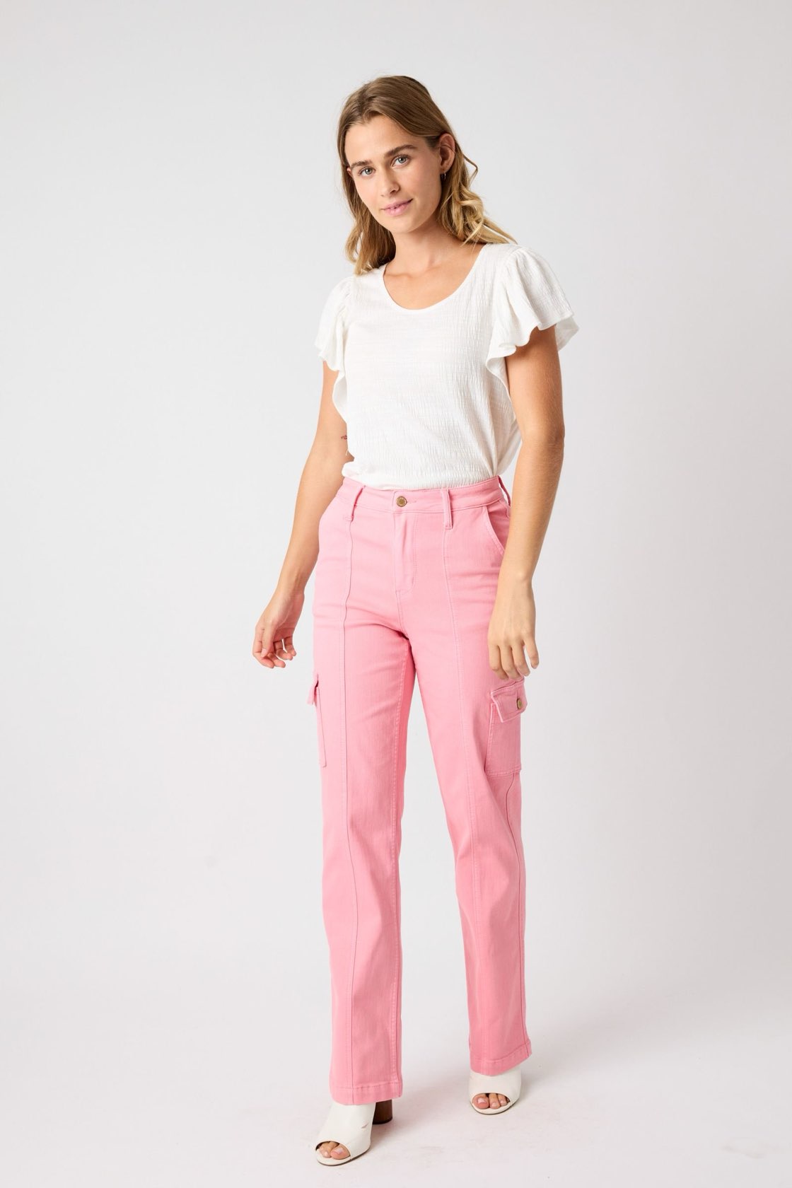 In The Pink Straight Cargo Judy Blue Jeans