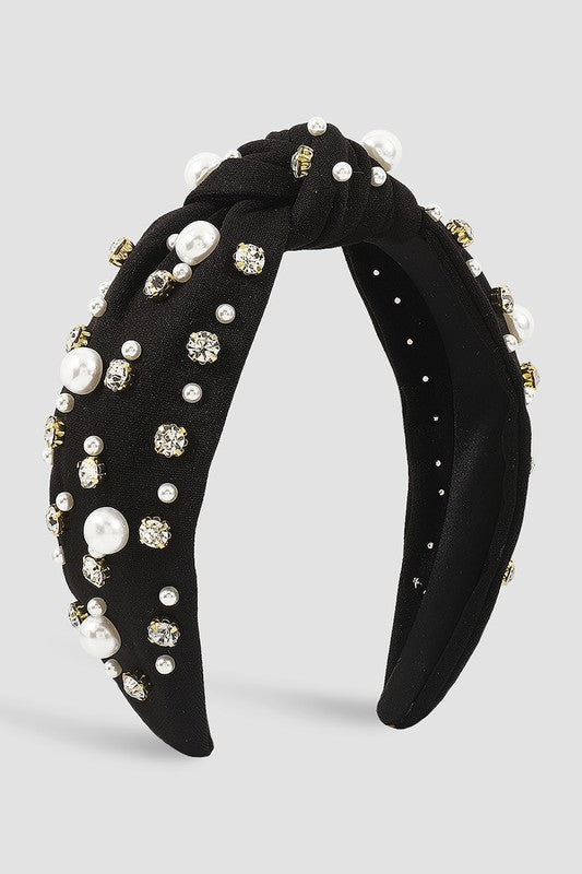 Pearls and Rhinestones Headband