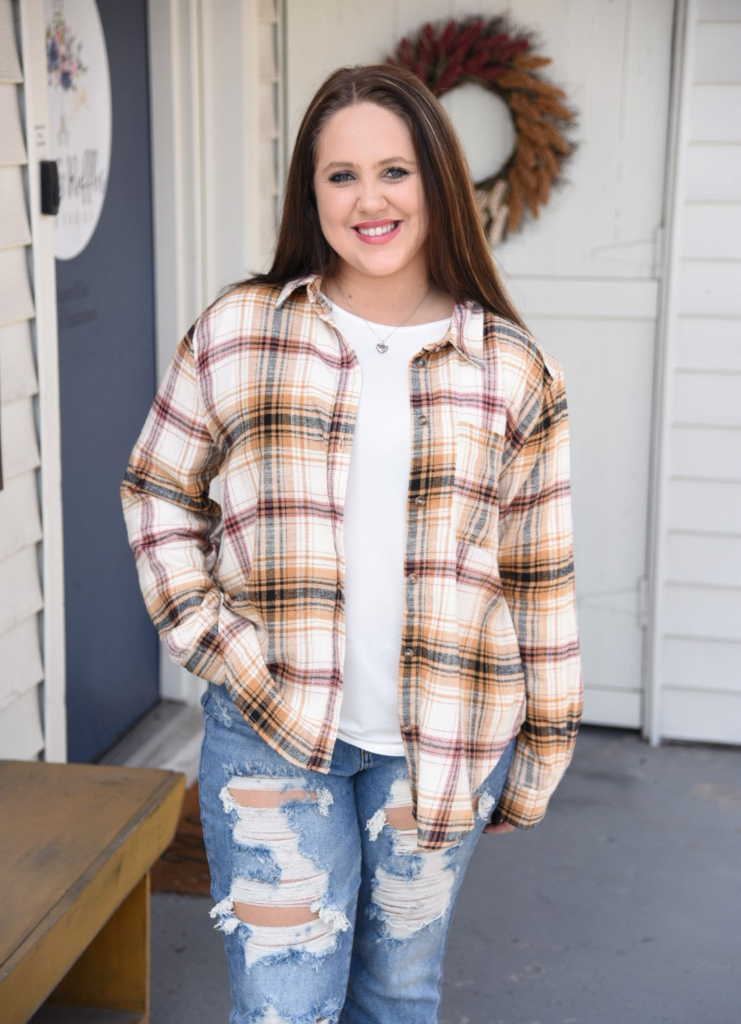 Not Just A Girl Flannel Top