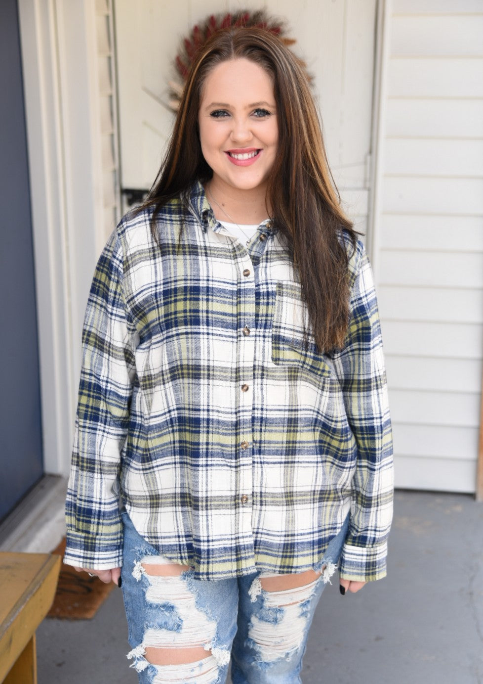 Not Just A Girl Flannel Top