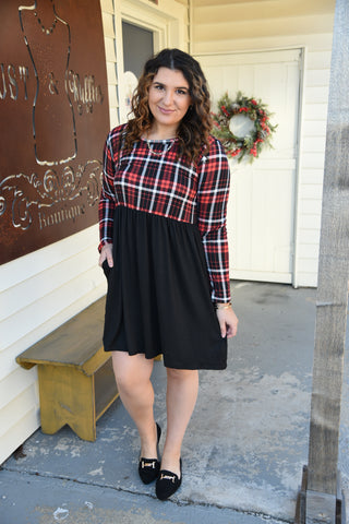 This Christmas Holiday Plaid Dress