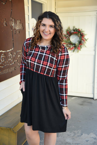 This Christmas Holiday Plaid Dress