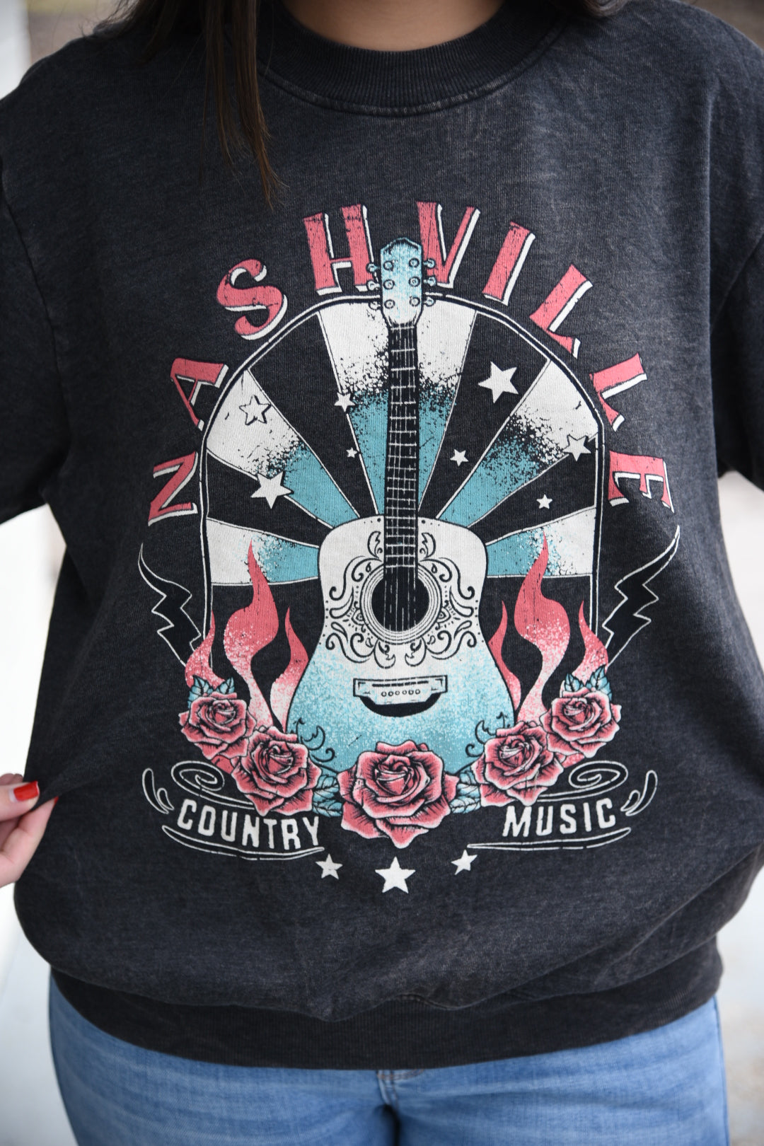 Nashville Roses Graphic Sweatshirt