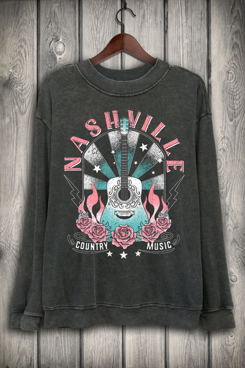 Nashville Roses Graphic Sweatshirt