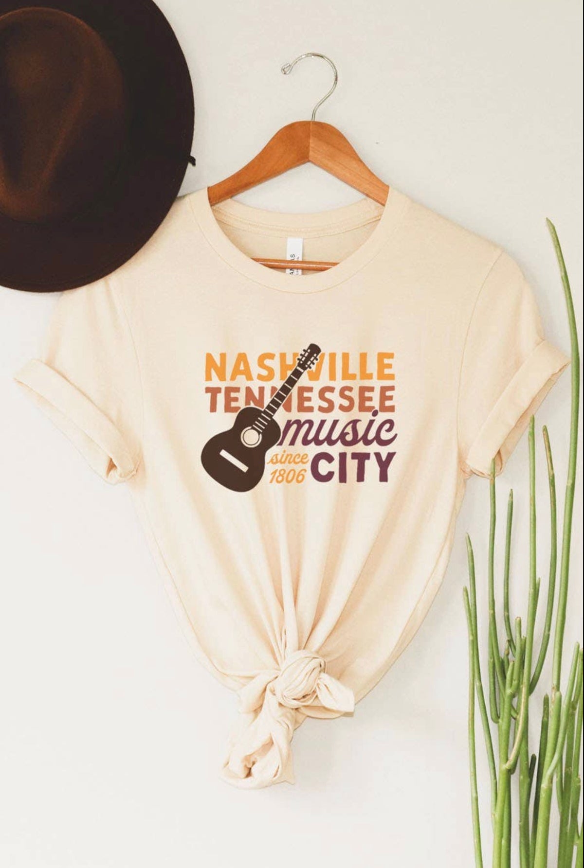 Retro Nashville Music City Graphic Tee